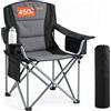 VEVOR Sedia da Campeggio Pieghevole Portatile Capacità Max. 158 kg con Supporto Portabottiglia in Tessuto Oxford, Sedia da Campeggio Esterno 980 x 630 x 990 mm per Campeggio Picnic Portatile 5,7 kg