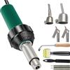 VEVOR Kit di Pistola per Saldatura ad Aria Calda in PVC PP PE, Pistola Potenza 1600W con 8 PZ di Accessori inclusi 4 Ugelli di Sostituzione, Adatto per Pavimenti in Plastica PVC, Tubo, Bagno Galvanico