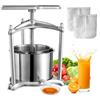 VEVOR Torchio per Vini di Frutta 6 Litri Torchietto Manuale Pressa per Succo di Frutta con Impugnatura Cestello in Acciaio Inossidabile, Estrattore per Olio d'Oliva Uva Mela Sidro Verdure Miele Succo