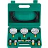 VEVOR Kit per Prova Pressione Idraulica, 250/400/600 Bar, 3 Manometri 6 Giunti, Set di Misuratori Idraulici per Escavatori con Custodia Portatile per Escavatori Trattori Macchine Edili