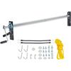 VEVOR Kit Rullo per Telone a Manovella da Camper Camion, Larghezza 1,6-2,6 m, Lega di Alluminio, Rullo per Telone per Autocarro con Cassone Ribaltabile Manuale, Manico Avvolto in Spugna per Rimorchi