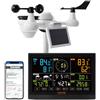 VEVOR Stazione Meteorologica Solare Connessione WiFi da Esterni Schermo a Colori 19 cm (7.5-inch) Funzione 7 in 1, Stazione Meteo Display 19 cm Distanza di Trasmissione da 150m, Stazione Meteo Solare