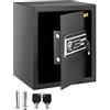 VEVOR Cassaforte con Sensore Impronte Digitali e Tastiera Digitale 35x30x40 cm, Cassetta di Sicurezza con Impronte Digitale Portata 15 kg, Cassetta di Sicurezza Portatile Adatto a Qualsiasi Ambiente