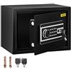 VEVOR Cassaforte con Sensore Impronte Digitali e Tastiera Digitale 35x25x25 cm, Cassetta di Sicurezza con Impronte Digitale Portata 17 kg, Cassetta di Sicurezza Portatile Adatto a Qualsiasi Ambiente