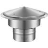 VEVOR Tappo per Camino Rotondo Diametro 150 mm Comignolo Canne Fumarie da Tetto in Acciaio Inox Base Rotondo Accessori Inclusi, Coperchio Comignolo per Camino 300 x 300 x 220 mm Antipioggia da Esterno