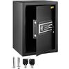 VEVOR Cassaforte con Sensore Impronte Digitali e Tastiera Digitale 35x30x47 cm, Cassetta di Sicurezza con Impronte Digitale Portata 17 kg, Cassetta di Sicurezza Portatile Adatto a Qualsiasi Ambiente