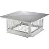 VEVOR Tappo per Canne Fumarie da Tetto in Acciaio Inossidabile Base Quadrata Accessori Inclusi, Coperchio Comignolo per Camino Antipioggia da Esterno Base 432x432 mm in Acciaio Inox, Tappo per Camino
