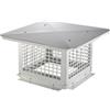 VEVOR Tappo per Canne Fumarie da Tetto in Acciaio Inossidabile Base Quadrata Accessori Inclusi, Coperchio Comignolo per Camino Antipioggia da Esterno Base 305x305 mm in Acciaio Inox, Tappo per Camino