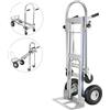 VEVOR Carrello a Mano 3 In 1 Carrello Pieghevole In Alluminio Mano Con 2 O 4 Ruote Capacità 250/350kg