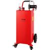 VEVOR Contenitore per Carburante 30 Galloni, 113,6L/min, Contenitore Serbatoio Portatile Acciaio al Carbonio con Ruote per Pompa Manuale Trasferimento Carburante per Benzina Diesel Auto Barca Tosaerba
