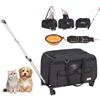 VEVOR Trasportino per Cani e Gatti, 650x360x370 mm Borsa per Animali Domestici con Ruote con Maniglia Telescopica e Tracolla, Cerniera Autobloccante, Capacità di Carico Massima 15,8 kg, Colore Nero