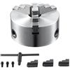 VEVOR Mandrino a 3 Ganasce per Tornio Mandrino Autocentrante Materiale in HT300 Diametro 160 ± 5 mm, Mandrino per Tornio a 3 Griffe Gamma di Serraggio 3,5-60mm, Mandrino Autocentrante per Tornio 160mm