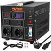 VEVOR Convertitore di Tensione Step Up/Down Portatile 110V-220V / 220V-110V Potenza da 2000VA, Trasformatore di Tensione 2000VA Portatile 240x185x200 mm 4 Spine, Convertitore di Tensione 2000VA USB 5V