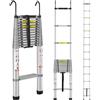 VEVOR Scala Telescopica in Alluminio Estensibile Altezza Max. 5,5m Portatile 16,4kg, Scala Telescopica Allungabile in Alluminio Portatile Salva Spazio Portata Massima 190kg per Riparazione Domestico