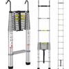 VEVOR Scala Telescopica in Alluminio Estensibile Altezza Max. 4,6m Portatile 13,2kg, Scala Telescopica Allungabile in Alluminio Portatile Salva Spazio Portata Massima 190kg per Riparazione Domestico