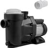 VEVOR Pompa ad Acqua a Pressione Potenza 1 HP / 750 W, Max. Portata 19200 L/H Pompa per Piscina con Cavo 1,5 m, Elettropompa Pompa Filtro Piscina Velocità da 3450 RPM per Interrato e Fuori Terra