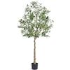 VEVOR Albero Artificiale, 179 cm Alta Albero Olivo Pianta Finta Realistica Ulivo con Vaso Φ170x145 mm, PE di Alta Qualità e Protezione Antiribaltamento Decorazione per Casa Ufficio Interni ed Esterni