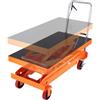 VEVOR Carrello elevatore idraulico, capacità 1760 libbre, altezza di sollevamento 59", Tavolo elevatore manuale a doppia forbice con 4 ruote e cuscinetto antiscivolo, Carrello idraulico a forbice per