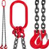 VEVOR Fionda a catena da 10 mm 1,5 m a doppio braccio portata 4 T, catena a doppio braccio, grado 80 per il sollevamento di fabbriche, cantieri, miniere, porti, industria edilizia