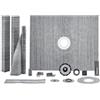 VEVOR Kit Cordolo Doccia 1219 x 1524 mm Kit Piatto Doccia con Flangia Centrale da 50,8 mm Membrana Impermeabile, Griglia in Acciaio Inossidabile e Sigillante per Giunti, Adatti per Bagno