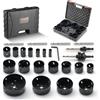 VEVOR Kit Seghe a Tazza Strumenti in Valigetta 18 Pezzi, Set di Seghe a Tazza Bimetallica M42 con Valigetta Portatile Dimensioni per Uso Generale da 1,9 cm a 11,4 cm, Set Frese a Tazza per Legno Ferro