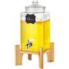 VEVOR Dispenser per Bevande di Vetro, Dispenser per Bevande da 5,5 Litri per Feste, con Supporto, Rubinetto Acciaio Inossidabile, Dispenser per Acqua per Succo, Tè Freddo, Ristoranti, Hotel, Feste