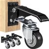 VEVOR Set di Ruote per Banchi di Lavoro 4 Pezzi con Freno a Pedale Capacità Carico Max. 74,8kg, Ruote Girevoli da 4 Pz per Banco di Lavoro Mobili Attrezzatura Industriale Ruote di Ricambio con Freno