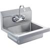 VEVOR Lavello Commerciale con Rubinetto, Lavello in Acciaio Inossidabile Lavabo per Montaggio a Parete, Lavello per Ristorante, Cucina, Bar, Garage e Casa, 17 x 12,8 Pollici
