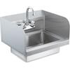 VEVOR Lavello Commerciale con Rubinetto e Splash Laterale, Lavello in Acciaio Inossidabile NSF Lavabo per Montaggio a Parete per Ristorante, Cucina, Bar, Garage e Casa, 17x12,8 Pollici