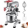 VEVOR Impastatrice Planetaria 20L con Tritacarne 3 Velocità Regolabile Elettrica, Impastatrice Elettrica da Cucina per Farina Uova Crema Carne Ciotola 20L Velocità Regolabile, Impastatrice Planetaria
