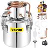VEVOR Distillatore Alcol con Pompa d'Acqua per Uso Domestico in Acciaio Inox da 50L, Alambicco Distillatore per Vino Liquore Grappa a Casa Uso Domestico con Pompa d'Acqua, Kit per Distillazione Alcol