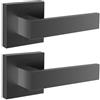 VEVOR Maniglie Decorative per Porta, 2 Maniglie Spingi/Tira su Lato Singolo Non Girevoli, Set di Maniglia Nera per Porta Lato Destro & Sinistro per Porta Senza Lucchetto, Maniglie per Porta 2 Pezzi