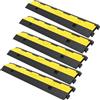 VEVOR Canalina Passacavi Elettriche Rampa Modulare per Condotto 2 Canale Protezione Cavo in Gomma e Pvc Carico 4.989 kg Rampa di Protezione per Cavi 101x24,5x5 cm