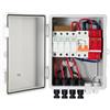 VEVOR Combinatore Fotovoltaico a 4 Stringhe Scatola Combinata Fusibili 15A, Scatola per Sistemi di Generazione di Energia Solare Fotovoltaica On-Grid/Off-Grid e Altri Sistemi di Pannelli Solari, ecc. 17 x 23 x 11 cm