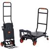 VEVOR Carrello a Mano Pieghevole in Alluminio Carrello a Mano Carrello Portacarichi Carico Max. 136kg, Carrello a Mano Pieghevole in Carrello con Piattaforma Ruote per Trasporto di Merci da Magazzino