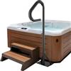 VEVOR Corrimano per Vasca Idromassaggio Altezza Regolabile 89-144,7 cm Ringhiera Maniglia Laterale Vasca da Bagno SPA in Lega di Alluminio Girevole 360° Carico Max 272kg con Base per Interni Esterni