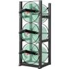 VEVOR Portabottiglie Gas, Capacità 3 x 13,6 kg, Portabombola Refrigerante 32,5 x 33 x 84 cm, Scaffale in Solido Acciaio A3 per Freon, Gas, Ossigeno, Azoto