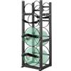 VEVOR Portabombole Gas, Capacità 2x13,6 kg e 3 Altre Piccole, Portabombole Refrigerante 32,5x33x92,8 cm, Scaffale in Acciaio per Freon, Gas, Ossigeno, Azoto, Refrigerante