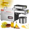 VEVOR Pressa per Olio Elettrica, Macchina per l'estrazione dell'Olio in Acciaio Inox 850W, Temperatura Regolabile 0-300 ℃, Pannello per Olio a Pressa a Caldo per Spremere Arachidi, Semi di Sesamo