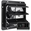VEVOR Ventilatore di Scarico con Serranda, 254 mm 1400 m³/h Regolatore di Temperatura Umidità, Motore EC, con Montaggio Parete Velocità Variabile, Ventilazione e Raffreddamento per Serre, Garage