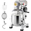 VEVOR Impastatrice Planetaria Velocità Regolabile 1100W Ciotola Capienza 33L/30QT, Impastatrice Elettrica da Cucina Commerciale Velocità 3 Modi 108/199/382 giri/min, Impastatrice 3 Ganci di Ricambio