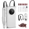 VEVOR Trapano Unghie Elettrico Ricaricabile 157 x 76 x 42 mm Lima per Unghie Portatile Senza Fili 40000 Giri/min con Schermo LCD, 6 Punte, 50 Bande Abrasive per Manicure Pedicure Smalto per Intagliare