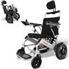 VEVOR Sedia a Rotelle Elettrica, Capacità Peso 136 kg, Sedia a Rotelle Motorizzata Pieghevole Leggera Larghezza 508 mm, Sedia per Tutti i Terreni in Lega di Alluminio, Schienale Regolabile