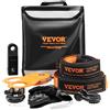 VEVOR Kit di recupero fuoristrada, 7,6x914,4 cm, cinghie di traino 13608 kg, 20 T, ricevitore grillo, puleggia con blocco di strappo, guanti, borsa di stoccaggio per camion Jeep ATV