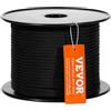 VEVOR Corda in Nylon Doppia Intrecciata, 32 Trefoli, 3.20 kN Resistenza alla Rottura, Arrampicata Arborist Escursionismo, Corda Roccia Campeggio Altalena Discesa 5 mm x 76.2 m, Corda in Nylon Nero