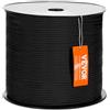 VEVOR Corda in Nylon Doppia Intrecciata, 32 Trefoli, 3.20 kN Resistenza alla Rottura, Arrampicata Arborist Escursionismo, Roccia Campeggio Altalena Discesa 5 mm x 304.8 m, Corda in Nylon Nero
