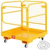 VEVOR Piattaforma Cestello di Sicurezza per Carrello Elevatore Carico Max 544 kg Cesta per Muletto con Piattaforma di Lavoro Portapersone Uso Industriale 92x92 cm Griglia di Protezione con Serrature
