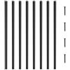 VEVOR Balaustre in Metallo per Scale 25 x 5,5 x 750 mm Ringhiera Piatta con Mandrini in Lega di Alluminio, 51 Balaustre per Ponte con Viti, Ringhiera Classica Cava Verniciata a Polvere Nera Satinata