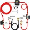 VEVOR Split Charge Kit Relè Batteria per Il Tempo Libero, JDQTJ-6M 12V CC Kit Relè di Carica con Cavo Batteria Rosso 110A per Veicoli Fuoristrada, Camper, Roulotte, Navi, Yacht, Applicazioni Marine