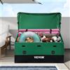VEVOR Scatola per Stoccaggio da Esterno in PE Impermeabile con Coperchio Manici Laterali Volume da 660L, Contenitore Porta Attrezzi da Giardino con Coperchio Inclinata Capienza 660L, Baule da Giardino